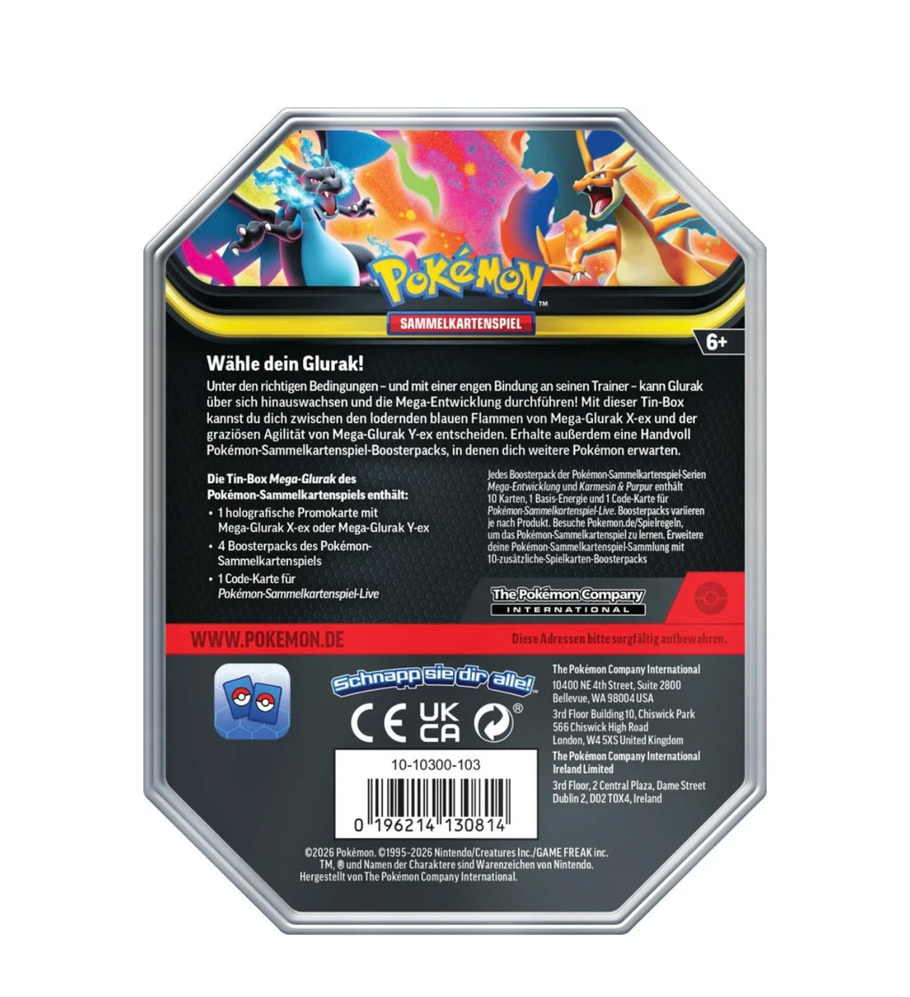 Pokemon Tin-Box 126 - Mega-Glurak X - Deutsch
