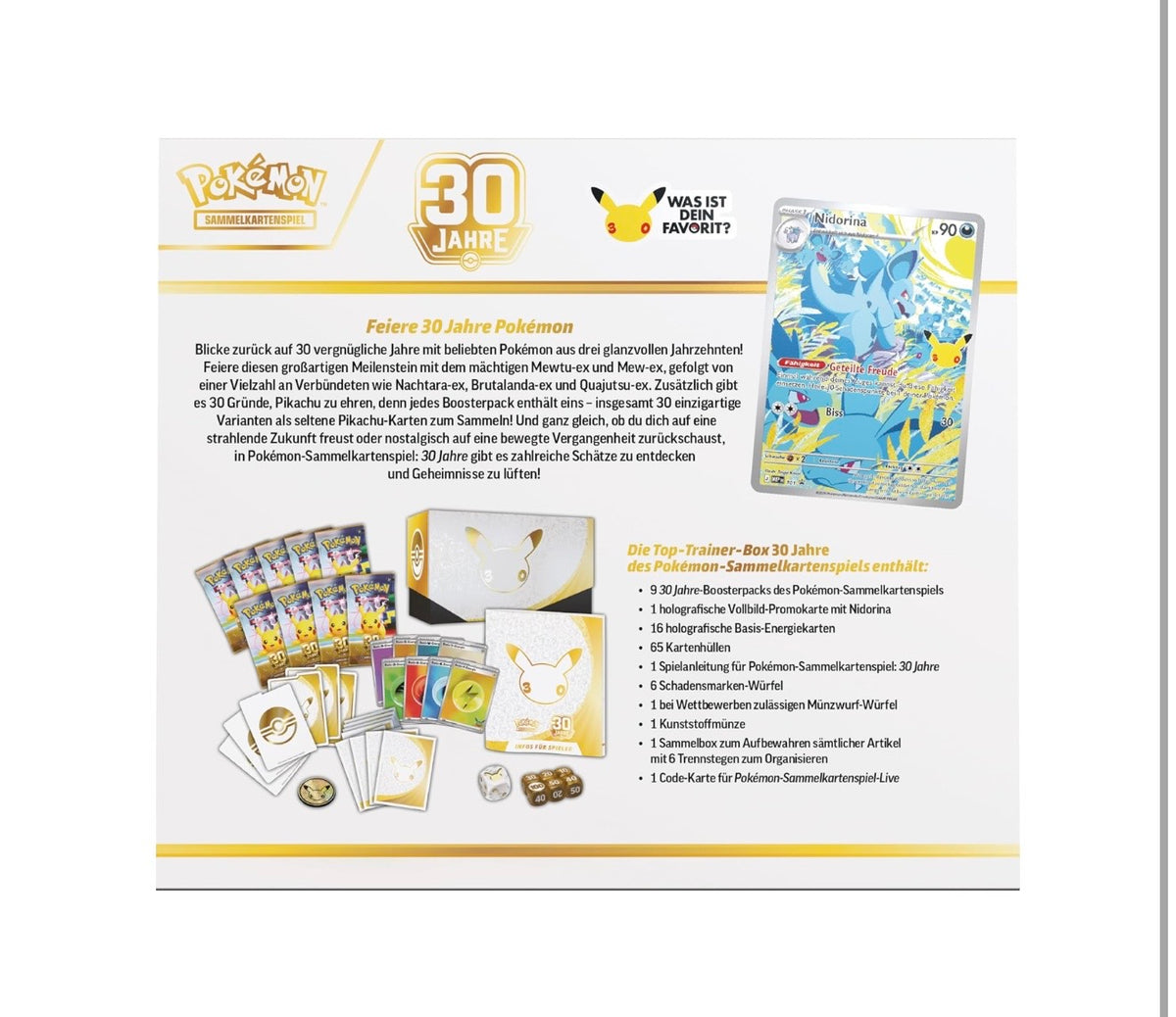 Pokemon 30 Jahre Top-Trainer-Box - Deutsch