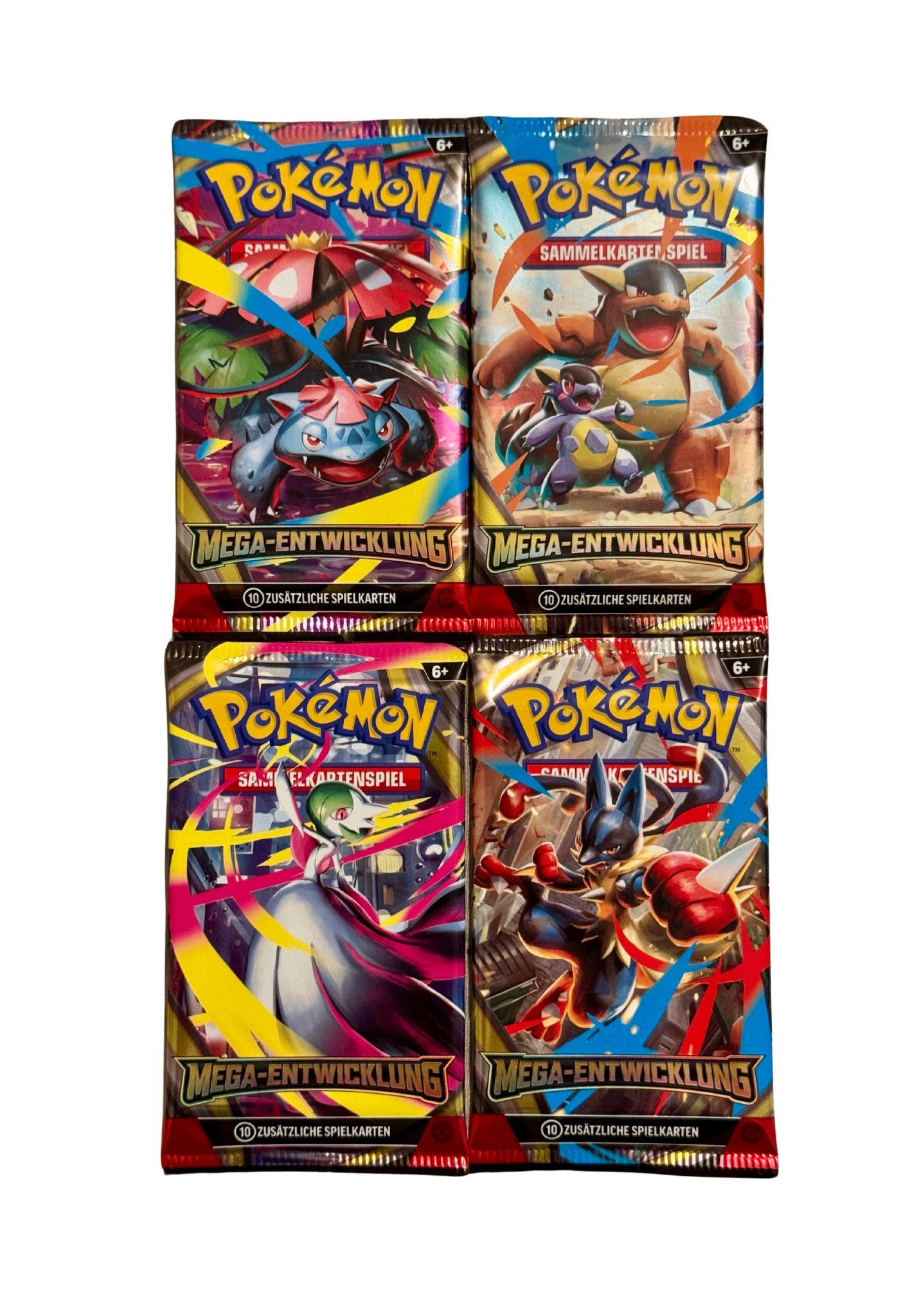 Pokémon - Mega-Entwicklung - Deutsch - 4 Booster Packs & PackHunter Toploader