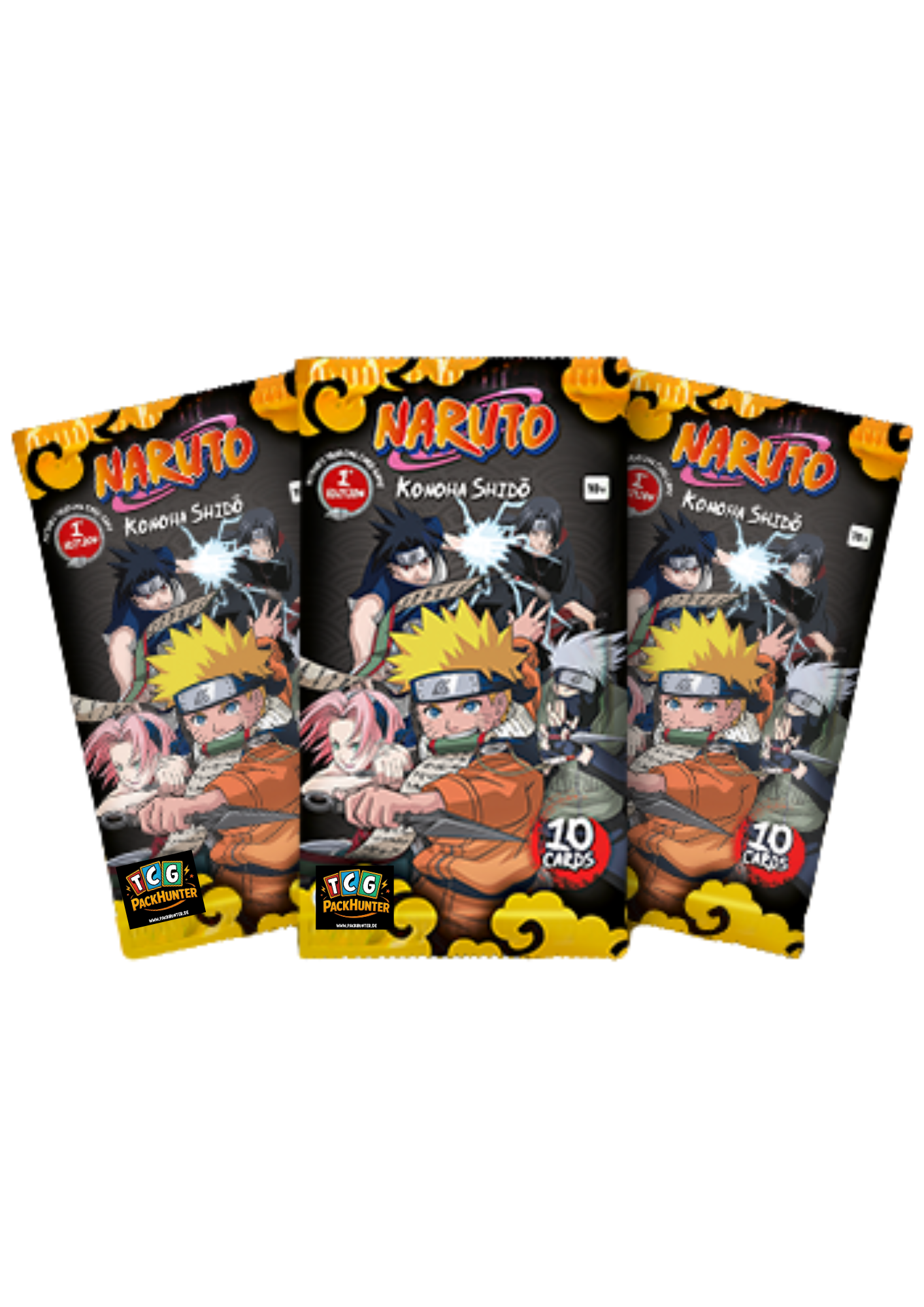 Naruto Konoha Shido - 3 Booster Packs (1. Edition)