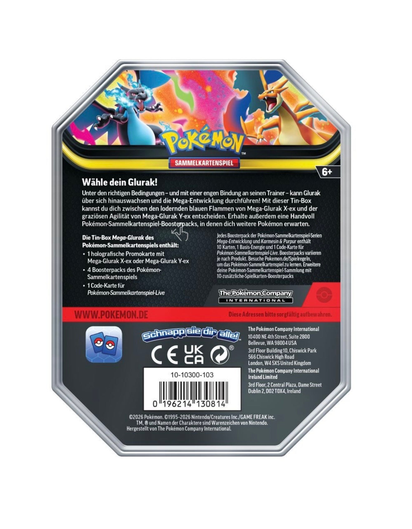 Pokemon Tin-Box 127 - Mega-Glurak Y - Deutsch