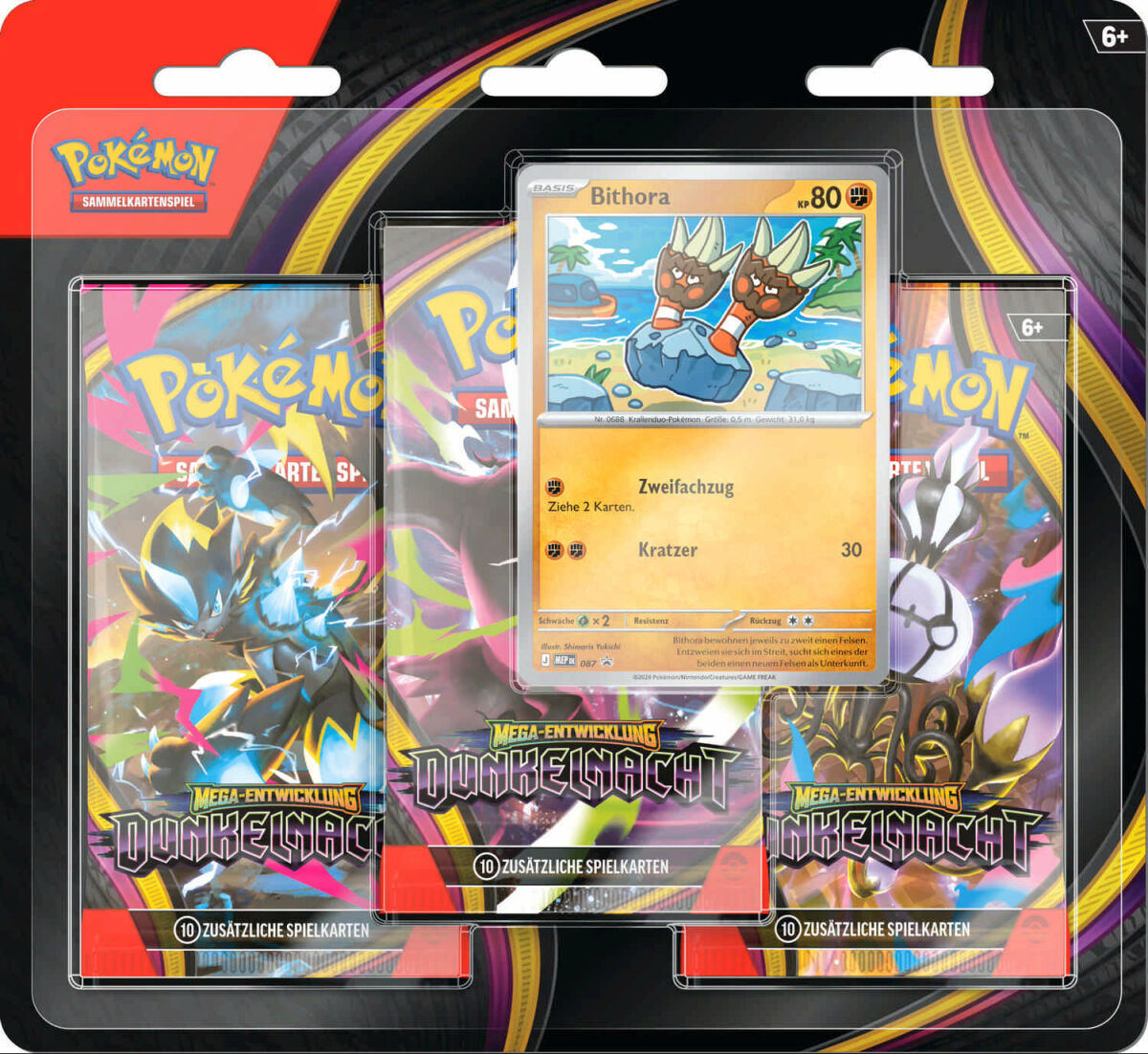Pokemon Dunkelnacht ME05 - 3er Booster Blister - DE