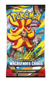 Pokemon - Wachsendes Chaos ME04 - Deutsch - 4 Booster Packs & PackHunter Toploader - Sammelkartenspiel