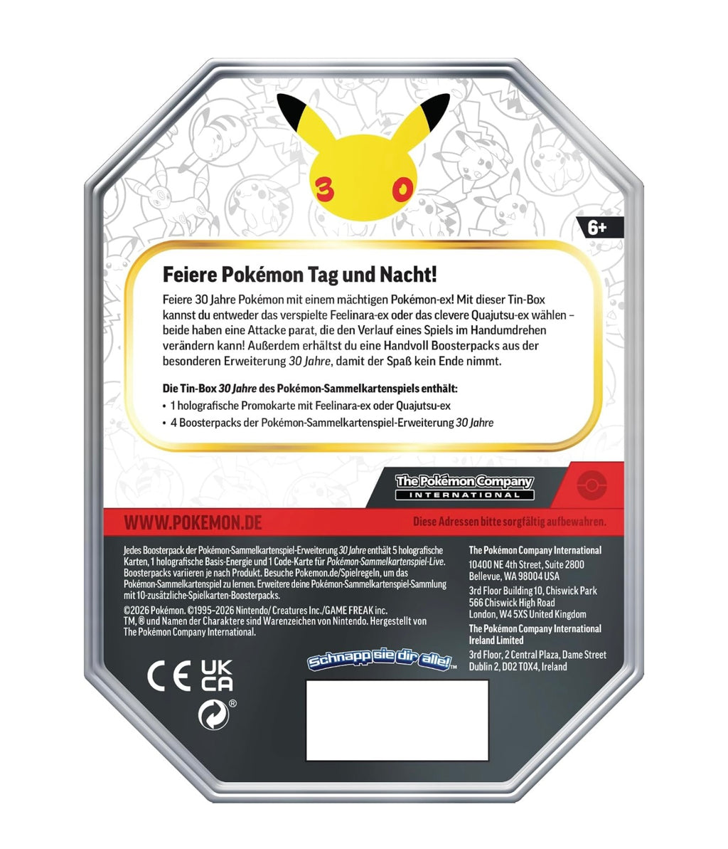 Pokemon Tin-Box 30 Jahre Quajutsu-ex